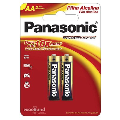 Pilha Panasonic AA Alcalina com 2 unidades