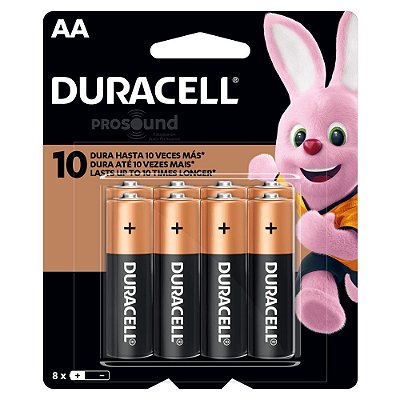 Pilha Duracell AA Alcalina com 8 unidades