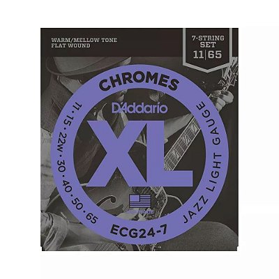 Encordoamento Guitarra D'Addario ECG24 7 011 Chromes