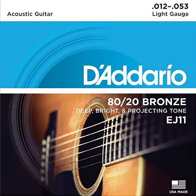 Encordoamento Violão Aço D'Addario EJ11 012