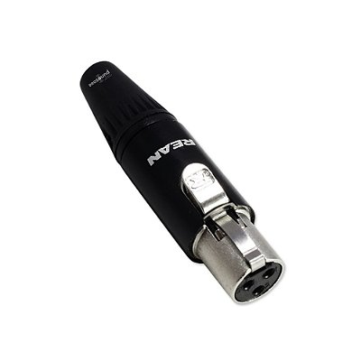 Conector Mini XLR Fêmea 3 pinos RT3FC-B Neutrik Rean