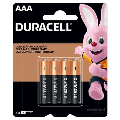 Pilha Duracell AA Pequena Alcalina com 4 unidades
