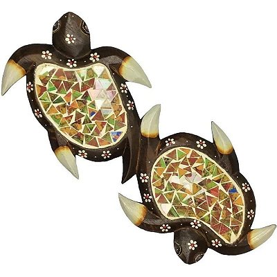 Decoração Parede Tartaruga com Mosaico -BALI