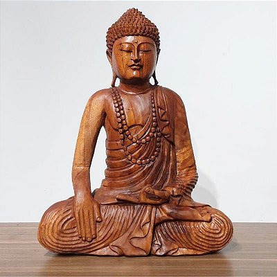 Buda Japamala Madeira Suar 61cm - Importado - Bali