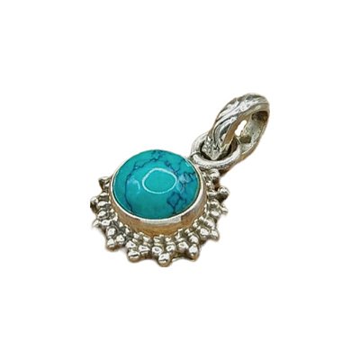 Pingente Turquesa Prata 925 indiano - Sol - Lançamento
