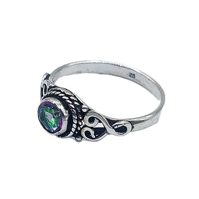 Anel Charms Prata 925 Topázio Místico - Lançamento