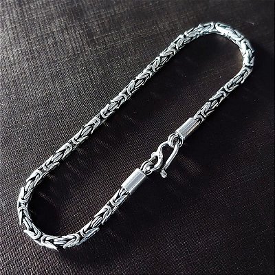 Pulseira Prata Bali 925 modelo Borobudur 3,5mm - 13,5GR