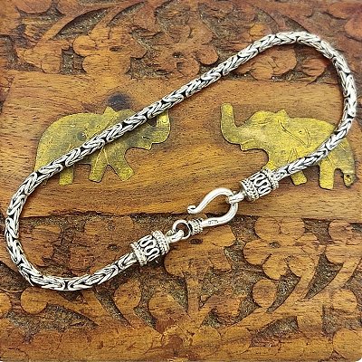 Pulseira Prata Bali 925 modelo Borobudur 2,6mm -11GR