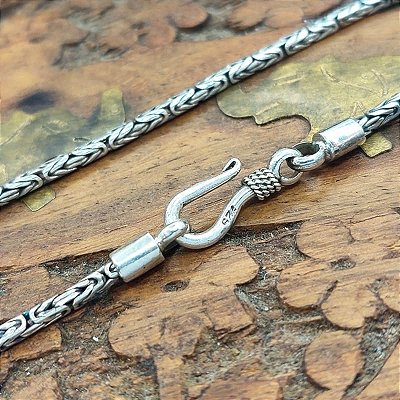 Corrente Prata Bali 925 Borobudur 2,1mm 45cm 15gr- Ponto Peruano