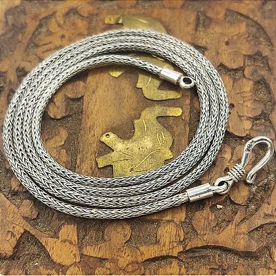 Corrente Prata Bali 2,2mm x 60 cm x 15gr
