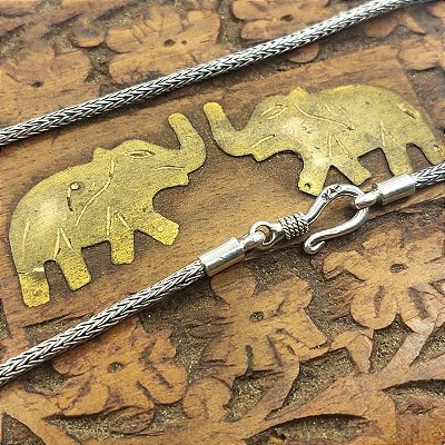 Corrente Prata Bali 2,2mm x 60 cm x 15gr