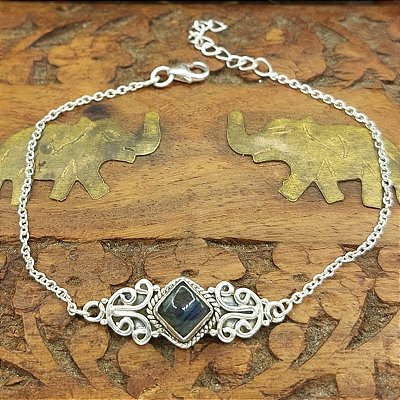 Pulseira de Prata 925 Labrtadorita - Life by