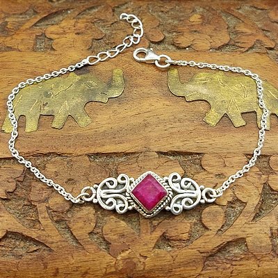 Pulseira de Prata 925 Rubi Life