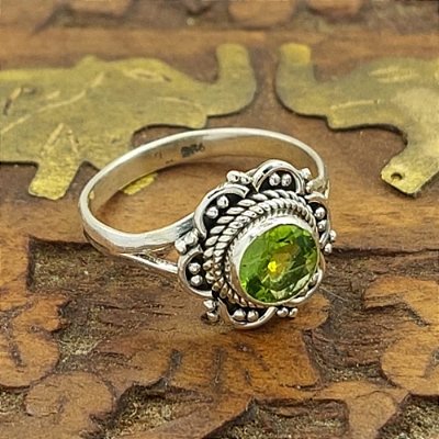 Anel Prata de Bali 925 - life Peridoto