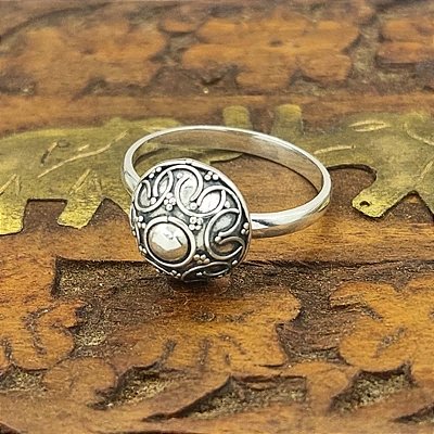 Anel Prata Bali 925 Filigrana Artesanal