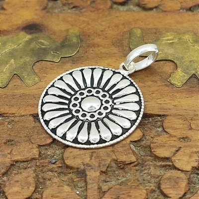 Pingente Mandala Prata 925 Índia