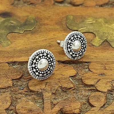 Brinco Mandala Prata 925 Índia