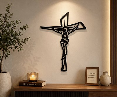 Aplique mdf - Crucifixo Estilizado