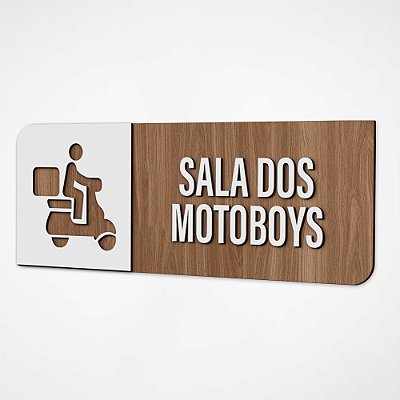 Placa Sinalização Indicativa Sala dos Motoboys