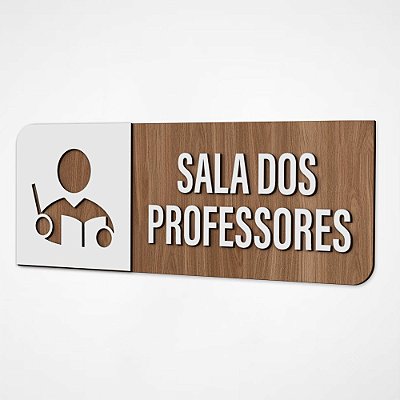 Placa Sinalização Indicativa Sala dos Professores