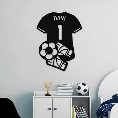 Aplique mdf - Camisa de Futebol - Goleiro - Nome e Número Personalizado