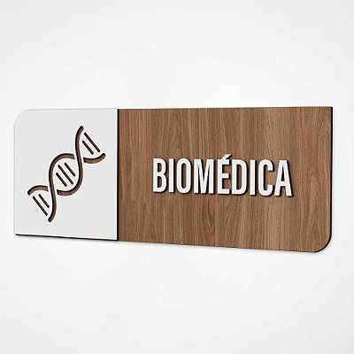 Placa Sinalização Indicativa Biomédica / Biomedicina
