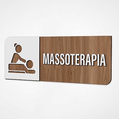 Placa Sinalização Indicativa Massoterapia / Massoterapeuta