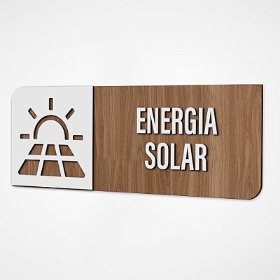 Placa Sinalização Indicativa Energia Solar