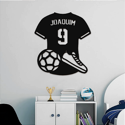 Aplique mdf - Camisa de Futsal - Nome e Número Personalizado