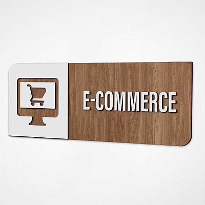 Placa Sinalização Indicativa E-commerce