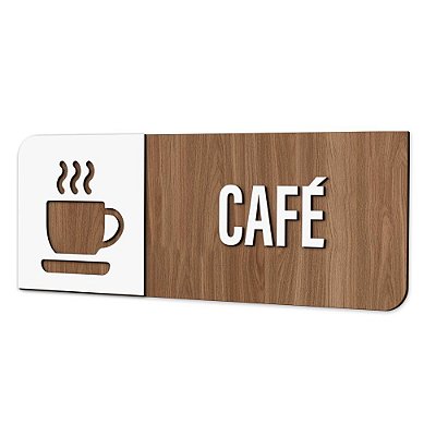 Placa Sinalização Indicativa Café