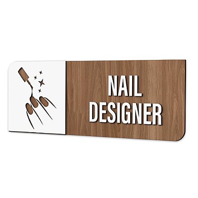 Placa Sinalização Indicativa Nail Designer