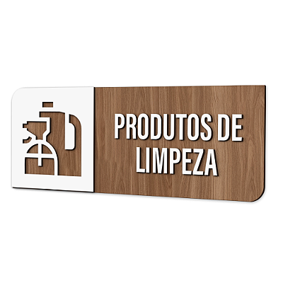 Placa de Sinalização Indicativa - Produtos de Limpeza