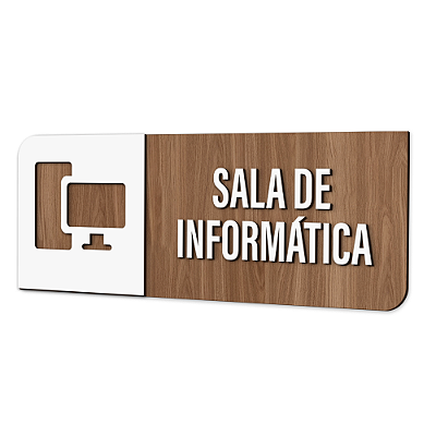 Placa de Sinalização Indicativa - Sala de Informática