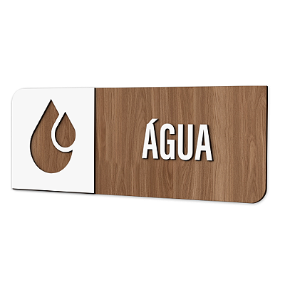 Placa de Sinalização Indicativa - Água