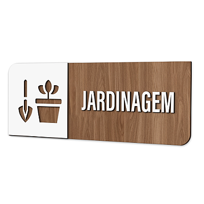 Placa de Sinalização Indicativa - Jardinagem