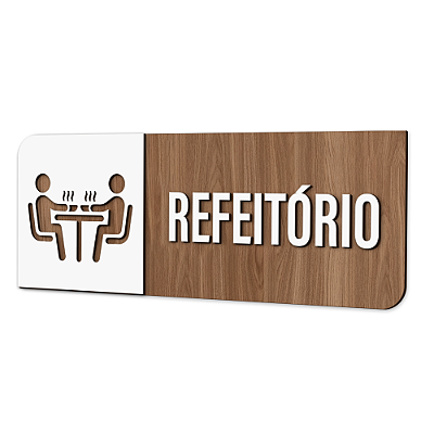 Placa de Sinalização Indicativa - Refeitório