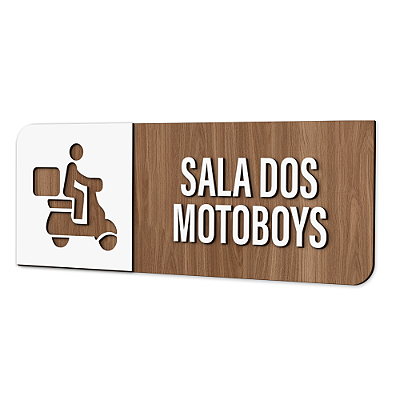 Placa de Sinalização Indicativa - Sala dos Motoboys