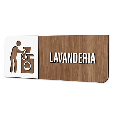 Placa de Sinalização Indicativa - Lavanderia