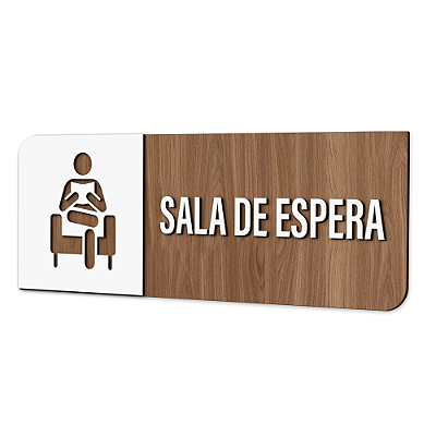 Placa de Sinalização Indicativa - Sala de Espera