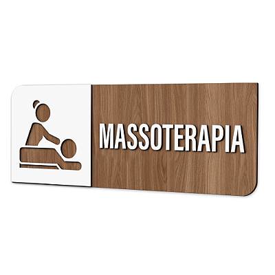 Placa de Sinalização Indicativa - Massoterapia / Massoterapeuta