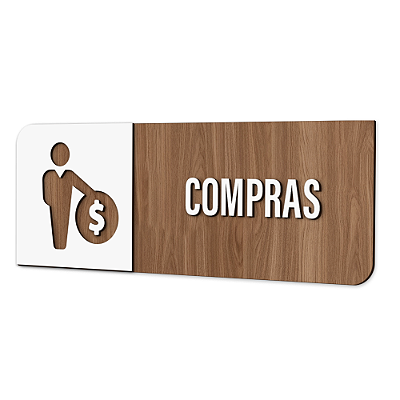 Placa de Sinalização Indicativa - Compras