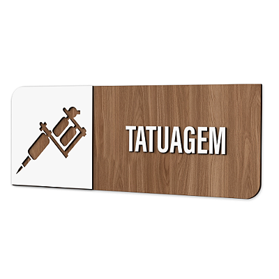 Placa de Sinalização Indicativa - Tatuagem