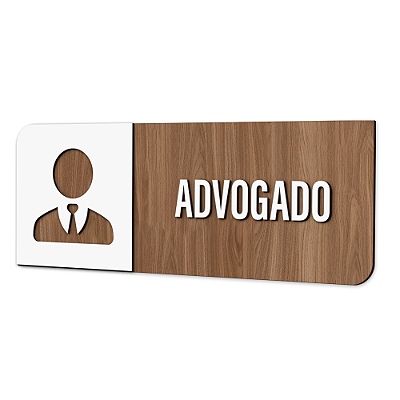 Placa de Sinalização Indicativa - Advogado