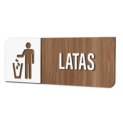 Placa de Sinalização Indicativa - Latas