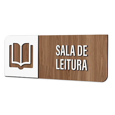 Placa de Sinalização Indicativa - Sala de Leitura