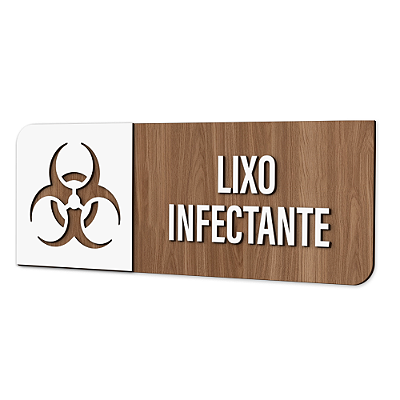 Placa de Sinalização Indicativa - Lixo Infectante