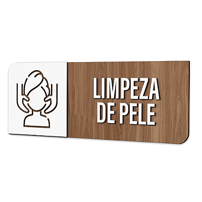 Placa de Sinalização Indicativa - Limpeza de Pele