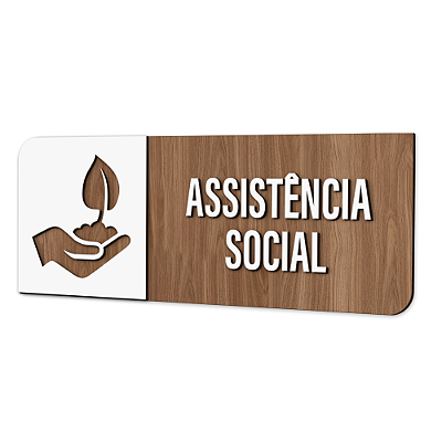 Placa de Sinalização Indicativa - Assistência Social