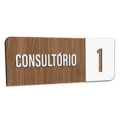 Placa Sinalização Indicativa Consultório - Numerado